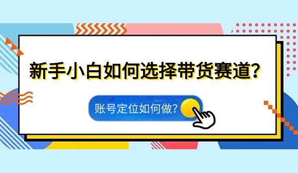 新手小白如何选择容易上手的带货赛道？账号定位如何做？